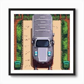 Pixel Train Art Print