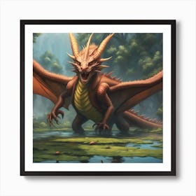 Dragon In The Forest 1 Art Print