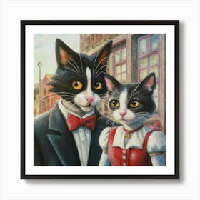 Couple Of Cats Art Print