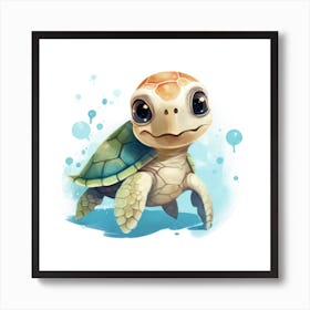 Cute Turtle Art Print