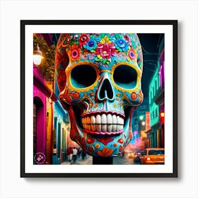 Day Of The Dead Skull 1 Art Print