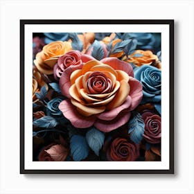 Bouquet Of Roses Art Print