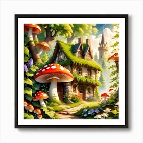 Fairy House In The Forest 1 Art Print