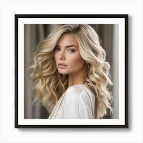 Portrait Of A Blonde Woman 1 Art Print