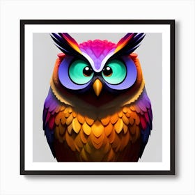 Colorful Owl 2 Art Print