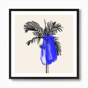 Tropical Tree Blue Art Print