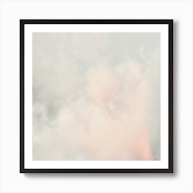 Pastel Clouds Square Art Print