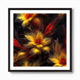 Flowing Daffodils Art Print