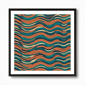 Abstract Wavy Pattern 4 Art Print