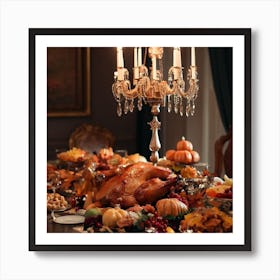 Thanksgiving Table Art Print