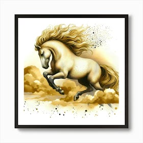 Golden Horse 8 Art Print