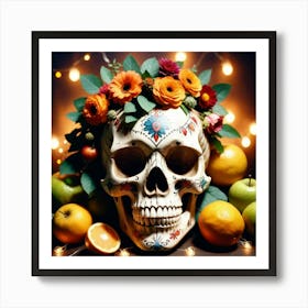 Day Of The Dead Skull 8 Art Print