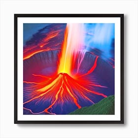 Erupting Volcano 4 Art Print