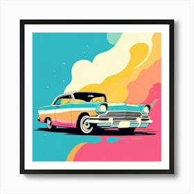 Classic Car Painting Art Print