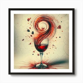 A glass of red wine 2 Art Print