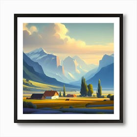 Landscape Painting 129 Art Print