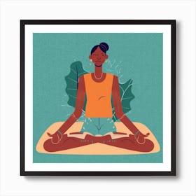 Meditating Man Art Print