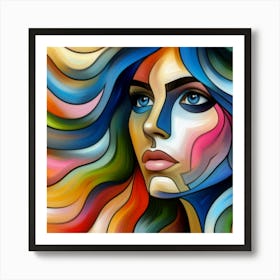 Abstract Of A Woman 2 Art Print