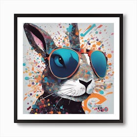 Bunny, New Poster For Ray Ban Speed, In The Style Of Psychedelic Figuration, Eiko Ojala, Ian Davenpo (2) 1 Art Print