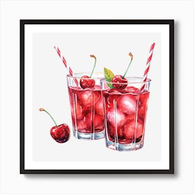 Cherry Cocktail 7 Art Print