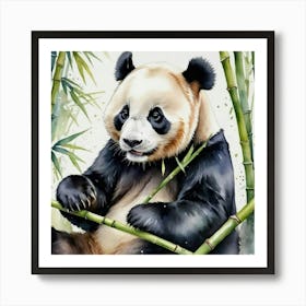 Panda Bear Painting Art Print