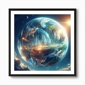 Earth In Space 19 Art Print