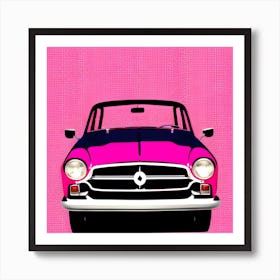 Pink Car Canvas Print Art Print