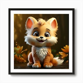 Cute Fox 78 Art Print