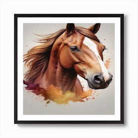 Horse Head Painting Art Print