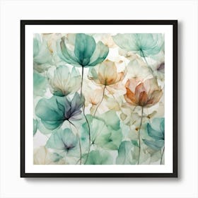 Lotus Flowers Art Print