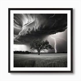 Lightning In The Sky 21 Art Print