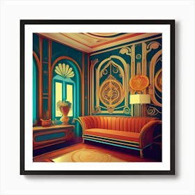 Room With A Sofa Art Print