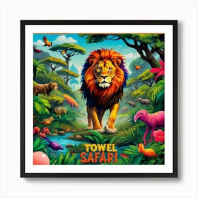Towel design Safari Art Print