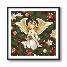 Christmas Angel 4 Art Print