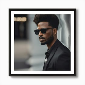 Black Man In Sunglasses Art Print