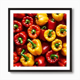 Colorful Peppers 60 Art Print