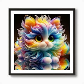 Rainbow Cat 8 Art Print