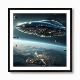 Alien Spaceship 1 Art Print