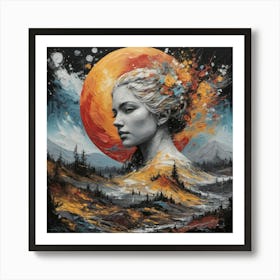 The Moon Genesis Art Print