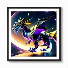 Metallic Dragon Art Print