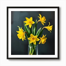 Daffodils In A Vase Art Print