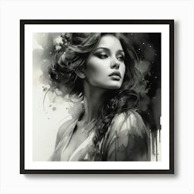 Black And White Painting Art Print