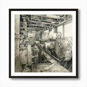 Ship'S Engine Room 2 Art Print