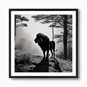 Lion In The Forest 3 Art Print