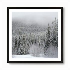 Snowy Mountain Road Art Print