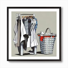 Laundry Basket 3 Art Print