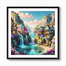 Azure Oasis Art Print