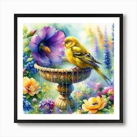 Bird Bath Art Print