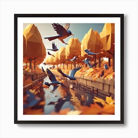 Low Poly Art 3 Art Print