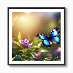 Butterfly In The Garden 1 Art Print